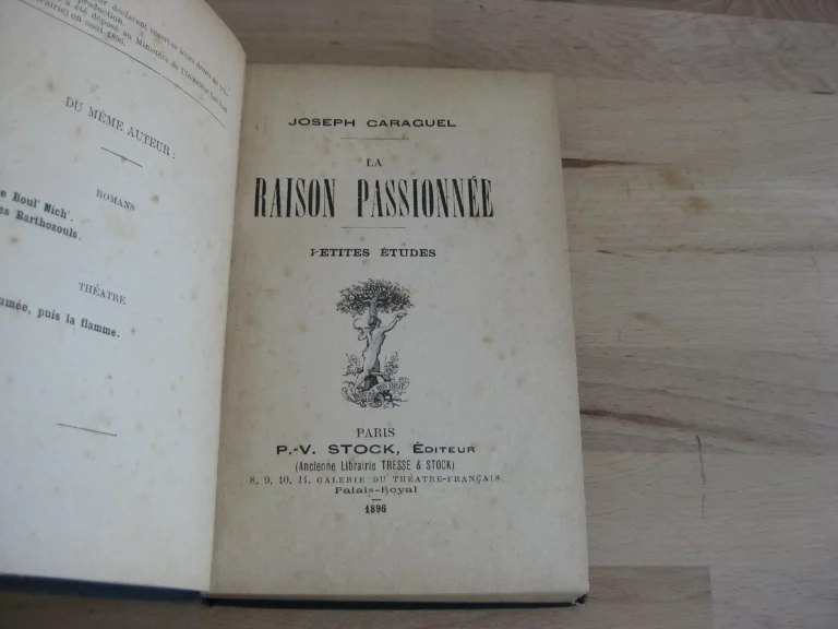 La raison passionnée : petites études - Joseph Caraguel, Première édition La raison passionnée : petites études - Joseph Caraguel, Première édition