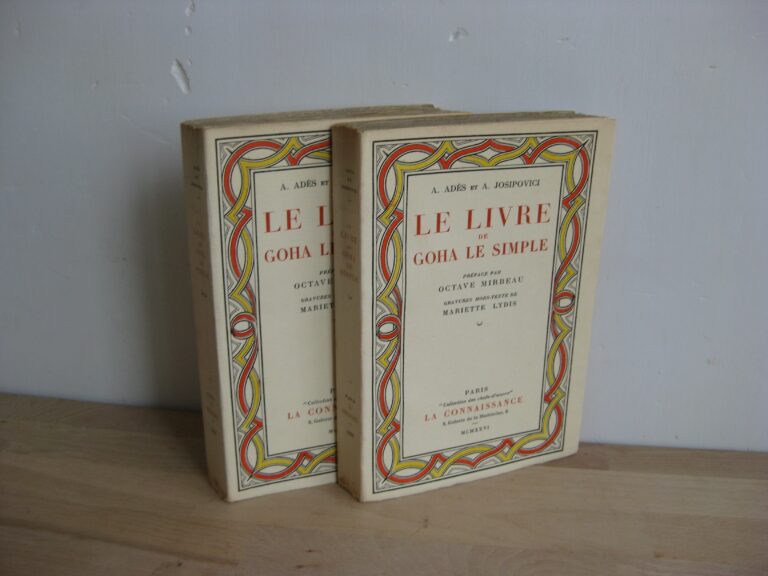 Le livre de Goha le simple. 2 vols. - A.  Ades et A. Josipovici.