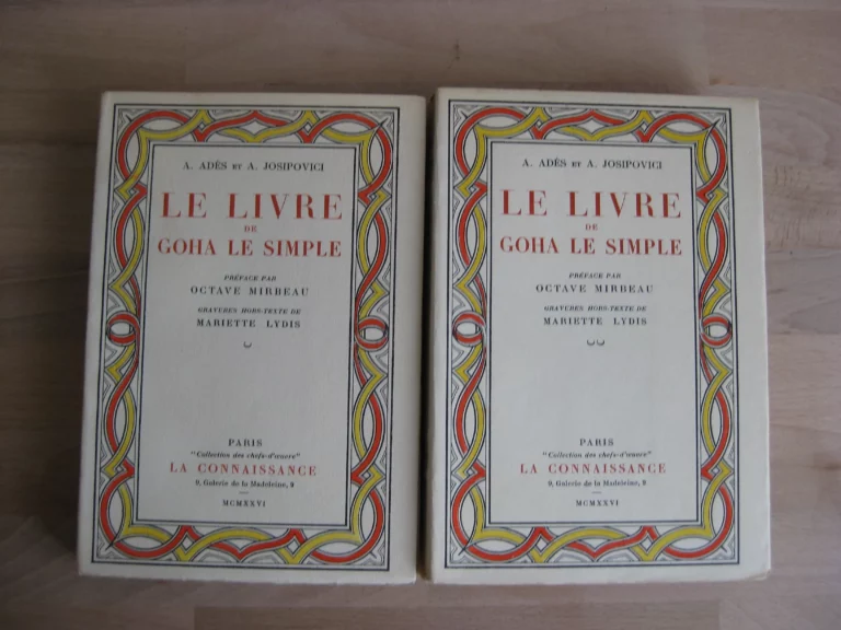 Le livre de Goha le simple. 2 vols. - A.  Ades et A. Josipovici.
