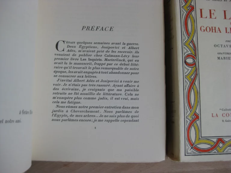 Le livre de Goha le simple. 2 vols. - A.  Ades et A. Josipovici.