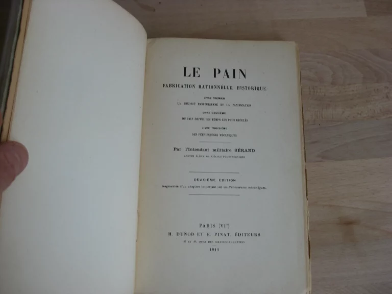 Le pain, fabrication rationnelle historique - Intendant militaire Sérand Le pain, fabrication rationnelle historique - Intendant militaire Sérand