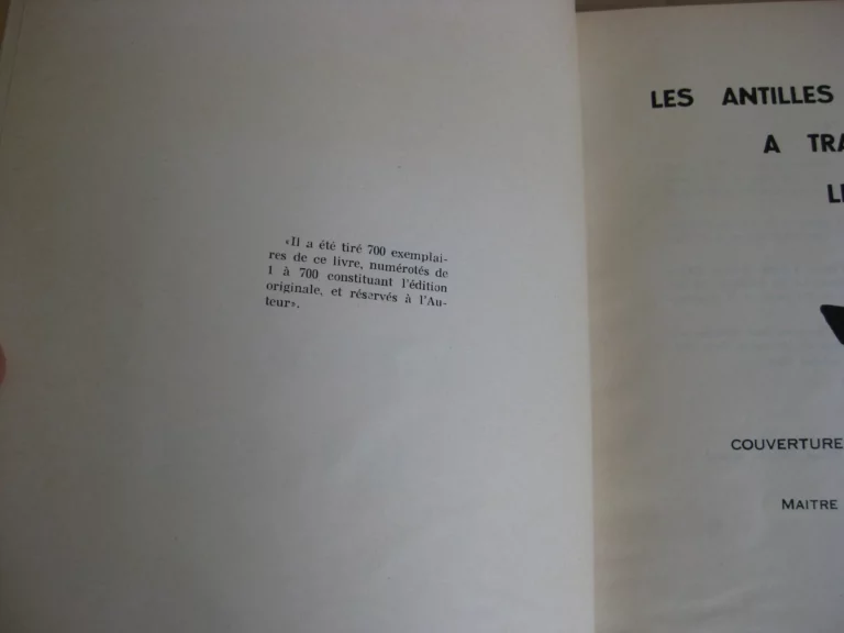 Les Antilles à travers leur cuisine, André Nègre - Édition originale Les Antilles à travers leur cuisine, André Nègre - Édition originale