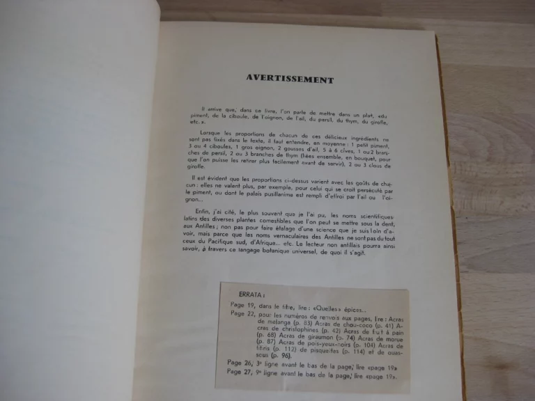 Les Antilles à travers leur cuisine, André Nègre - Édition originale Les Antilles à travers leur cuisine, André Nègre - Édition originale