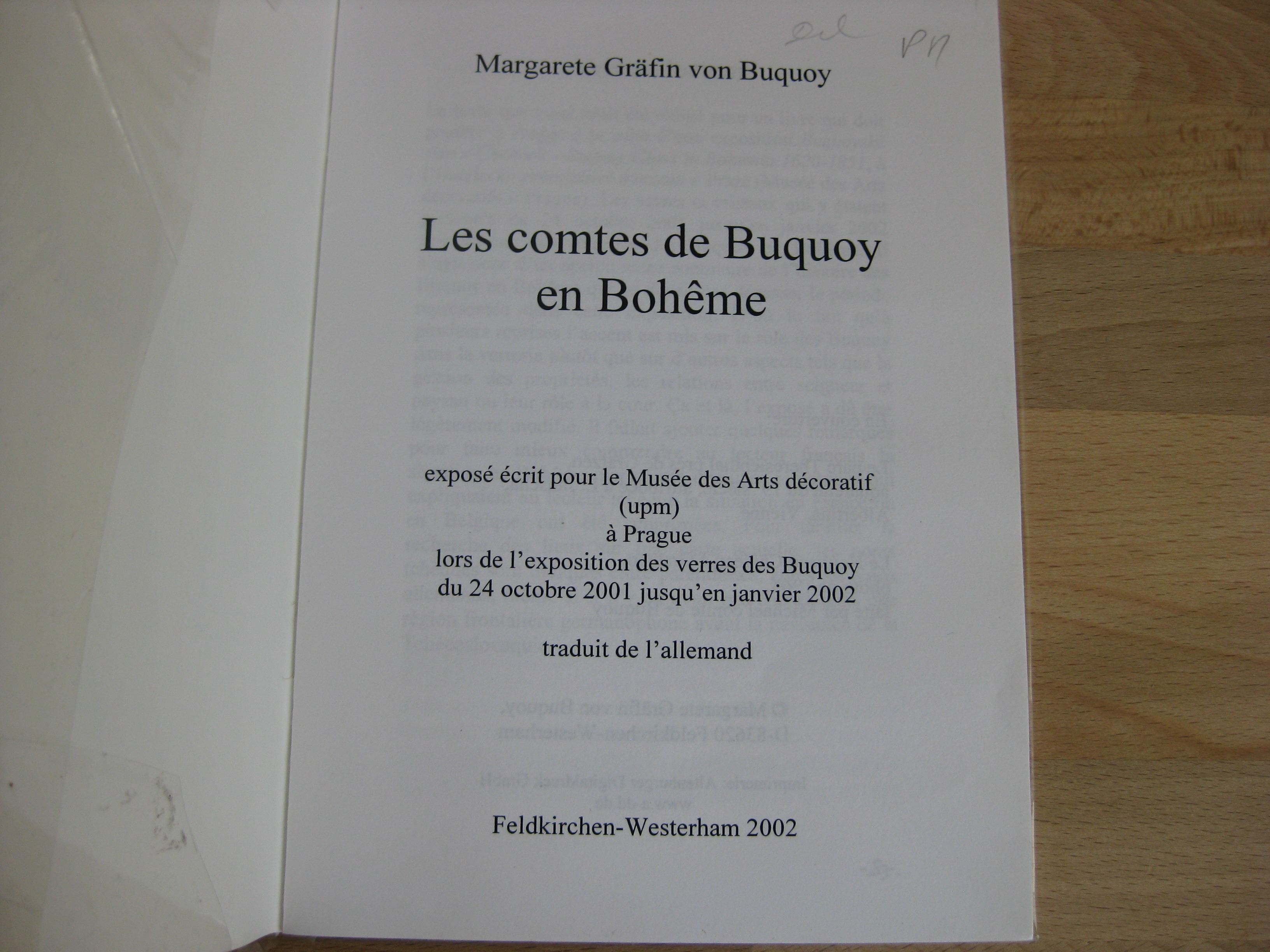 Les Comtes de Buquoy en Bohême - Margarete Gräfin Von Buquoy