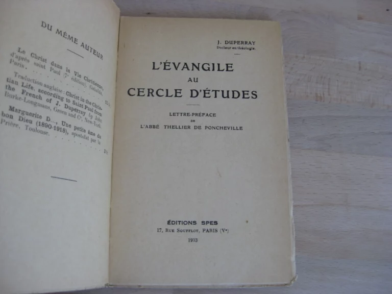 L’évangile au cercles d’études - J. Duperray