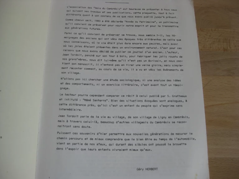 Ligny en Cambrésis. Mon village d'hier à aujourd'hui - Jean Tordoit