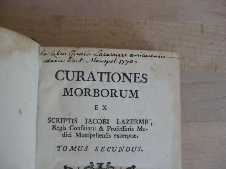 Curationes morborum 2 tomes, complet - Jacques Lazerme Curationes morborum 2 tomes, complet - Jacques Lazerme