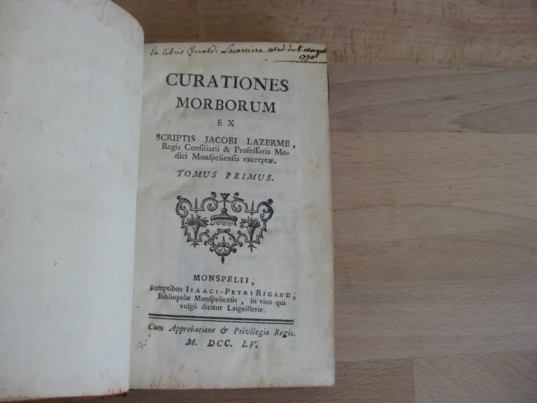 Curationes morborum 2 tomes, complet - Jacques Lazerme Curationes morborum 2 tomes, complet - Jacques Lazerme