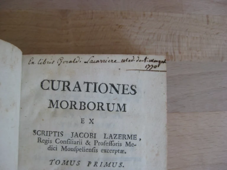 Curationes morborum 2 tomes, complet - Jacques Lazerme Curationes morborum 2 tomes, complet - Jacques Lazerme