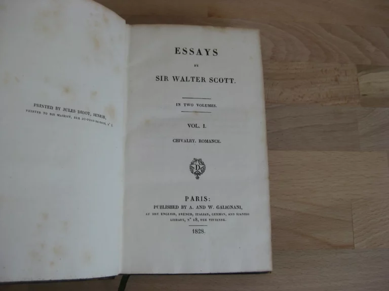 Essays, Sir Walter Scott Essays, Sir Walter Scott
