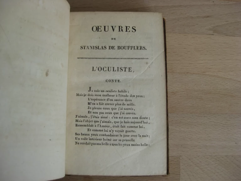 Œuvres du Chevalier Boufflers, 4 volumes, complet Œuvres du Chevalier Boufflers, 4 volumes, complet