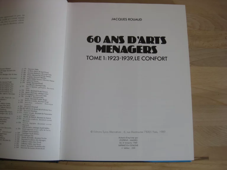 60 ans d'arts ménagers en 2 Volumes - Jacques Rouaud 60 ans d'arts ménagers en 2 Volumes - Jacques Rouaud