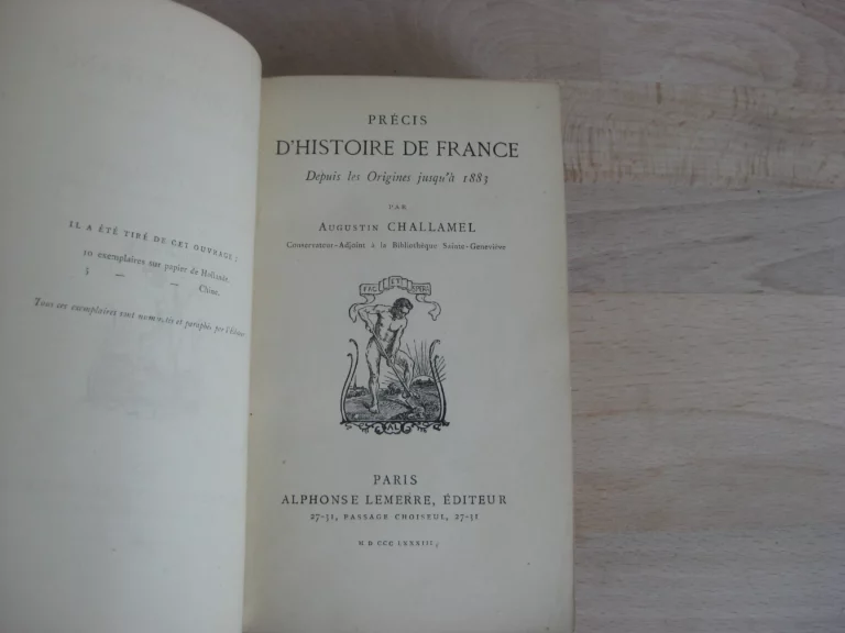 Augustin Challamel, 3 œuvres dont Histoire de France