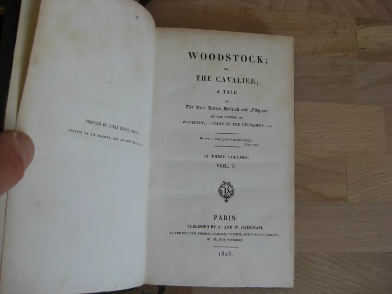 Woodstock or, The Cavalier, a tale. Sir Walter Scott