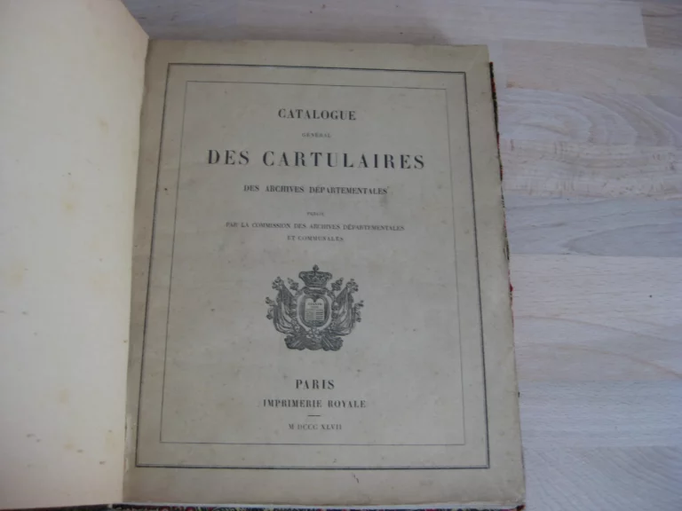 Catalogue général des cartulaires des archives départementales Catalogue général des cartulaires des archives départementales