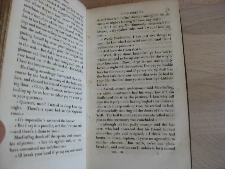 Guy Mannering or, The Astrologer, 3 tomes. Sir Walter Scott Guy Mannering or, The Astrologer, 3 tomes. Sir Walter Scott