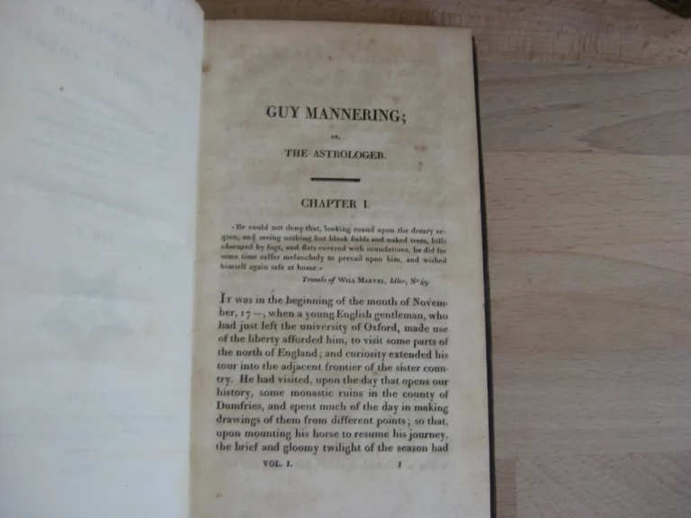 Guy Mannering or, The Astrologer, 3 tomes. Sir Walter Scott Guy Mannering or, The Astrologer, 3 tomes. Sir Walter Scott