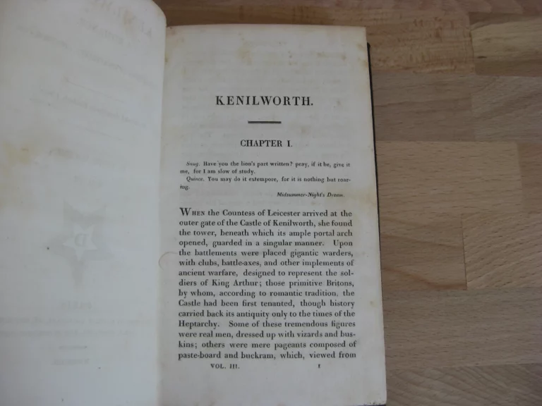 Kenilworth, a romance. Sir Walter Scott