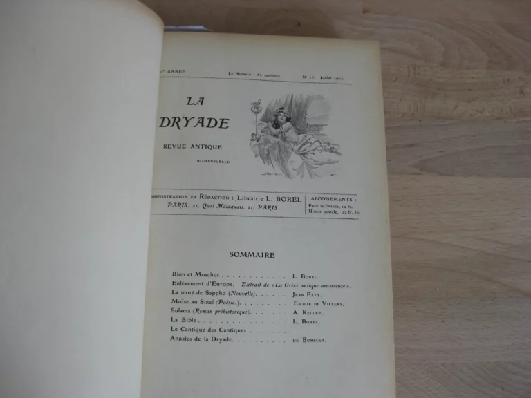 La Dryade. 1ère année 1903. Complète. N°1 à 24 La Dryade. 1ère année 1903. Complète. N°1 à 24