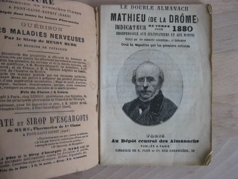 Le double Almanach Mathieu / Le triple Almanach Mathieu (de la Drôme), 2 vols.