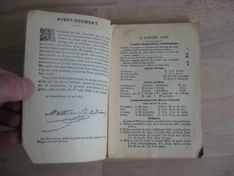 Le double Almanach Mathieu / Le triple Almanach Mathieu (de la Drôme), 2 vols.