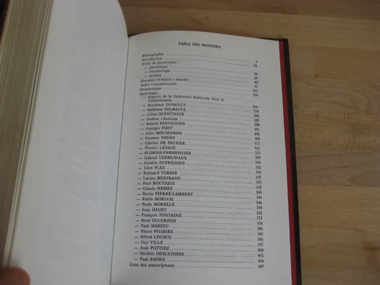 Le Livre du rouchi, parler picard de Valenciennes, Jean Dauby