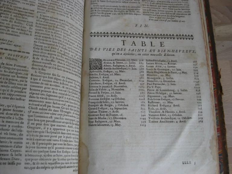 Les Nouvelles fleurs des vies des saints, et fêtes de l’année Les Nouvelles fleurs des vies des saints, et fêtes de l’année