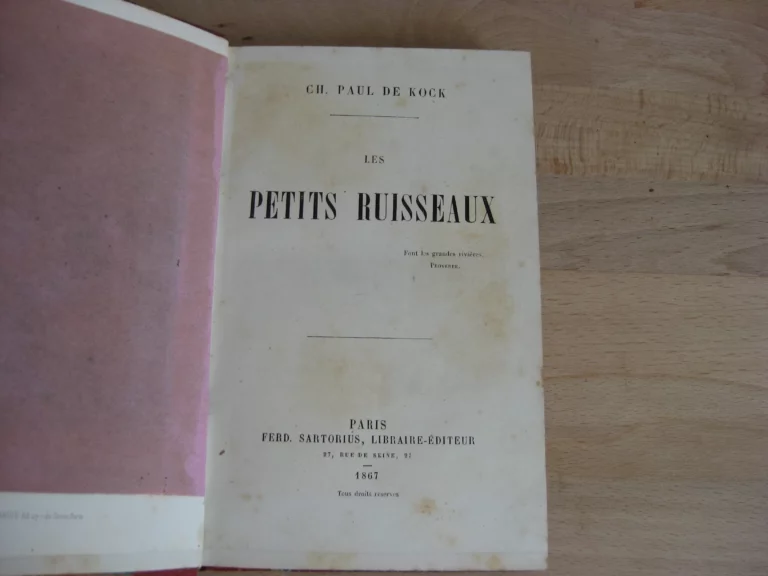 Les petits ruisseaux, Ch. Paul de Koch Les petits ruisseaux, Ch. Paul de Koch
