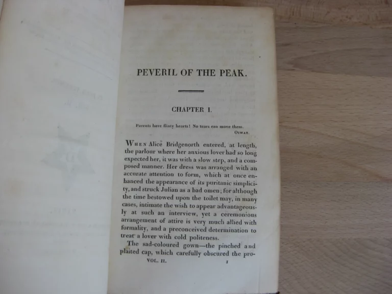 Peveril of the Peak, 4 tomes.  Sir Walter Scott