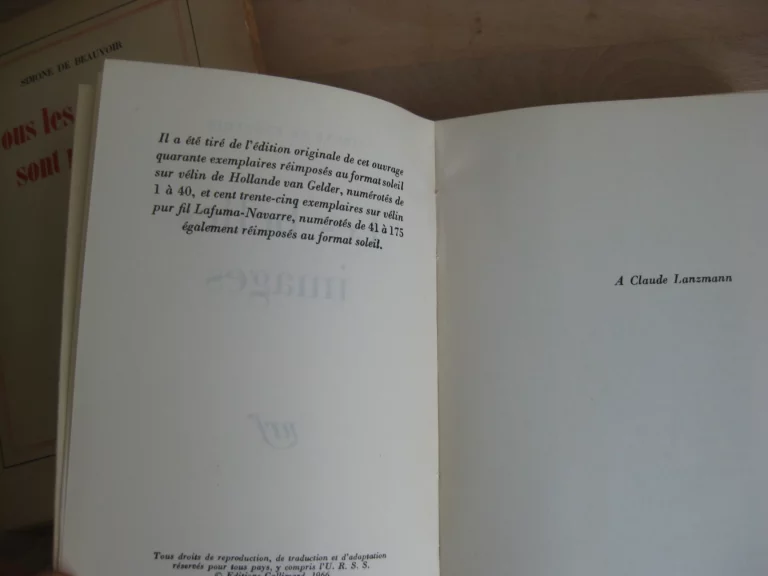 Simone de Beauvoir, Les belles images - Première édition Simone de Beauvoir, Les belles images - Première édition