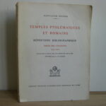 Temple ptolémaïques et romains. Répertoire bibliographique