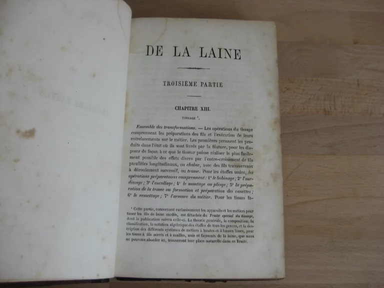 Traité du travail des laines peignées. De l’alpaga, du poil de chèvre, du cachemire etc