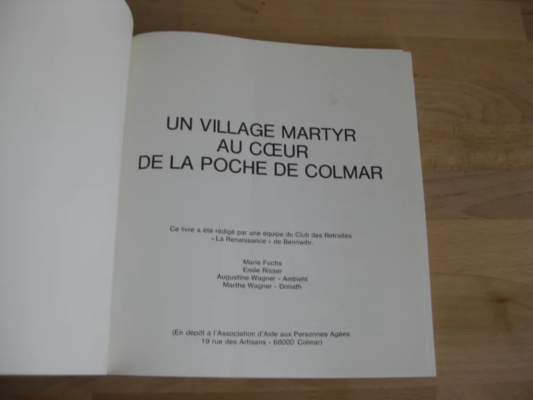 Un Village martyr au cœur de la poche de Colmar Un Village martyr au cœur de la poche de Colmar