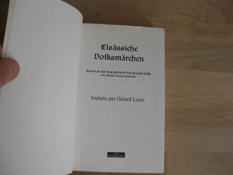 Contes populaires alsaciens : Elsässische Volksmärchen