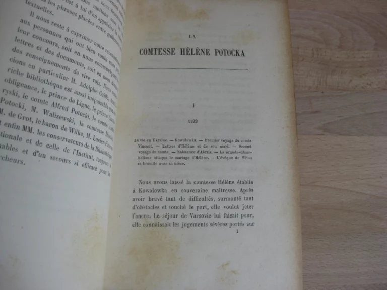 Histoire d’une grande dame du XVIIIè siècle. La Comtesse Hélène Potocka
