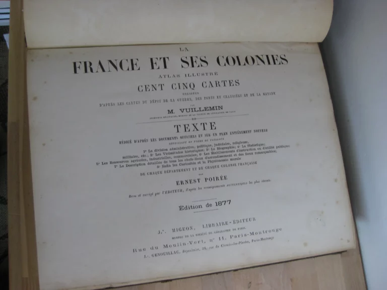 La France et ses colonies. Atlas Vuillemin / Poiré La France et ses colonies. Atlas Vuillemin / Poiré