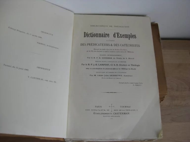 Dictionnaire d'exemples à l'usage des prédicateurs et des catéchistes