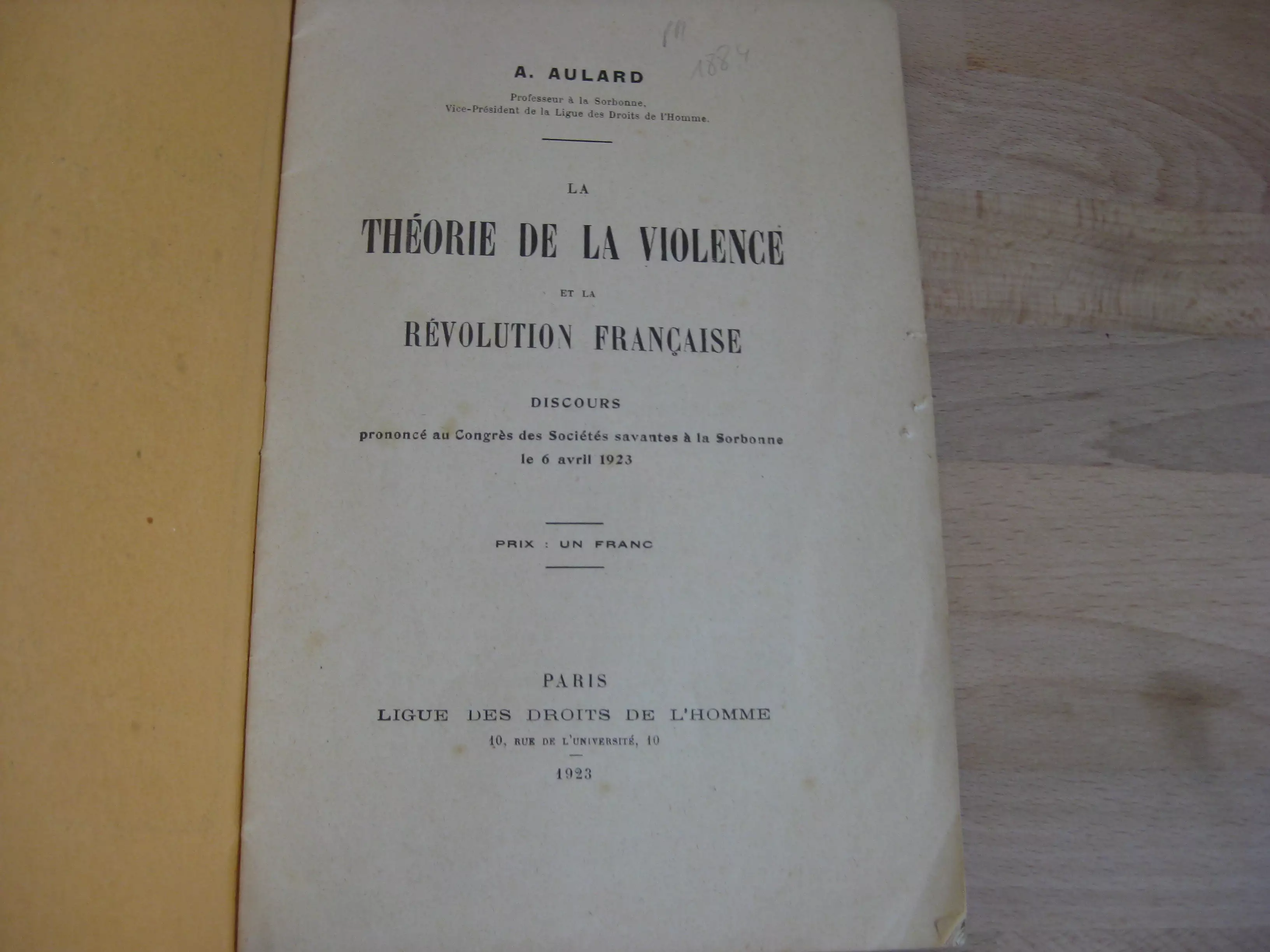 La théorie de la violence et la Révolution française