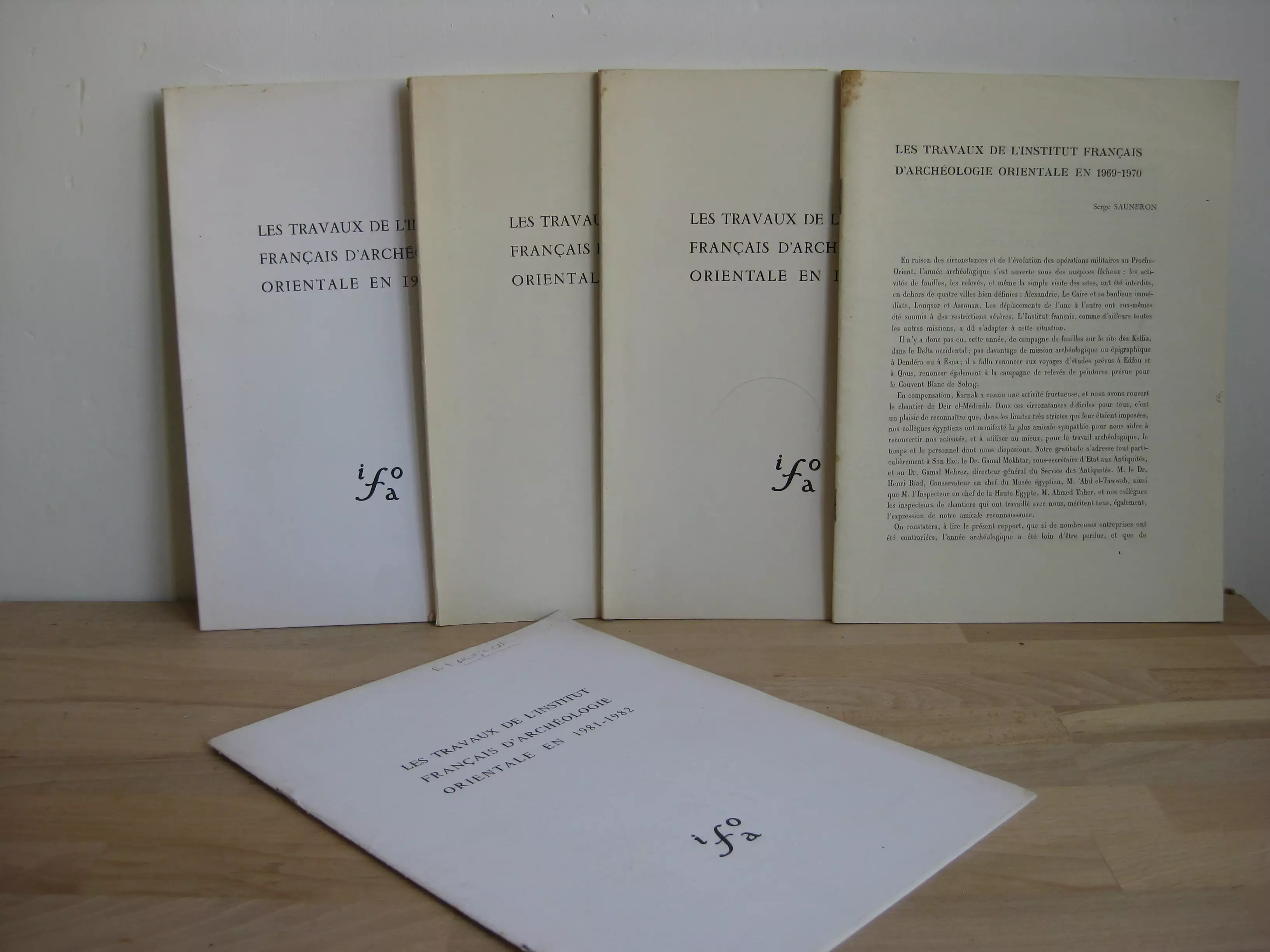 Les travaux de l’Institut français d’archéologie orientale en 1969-1973