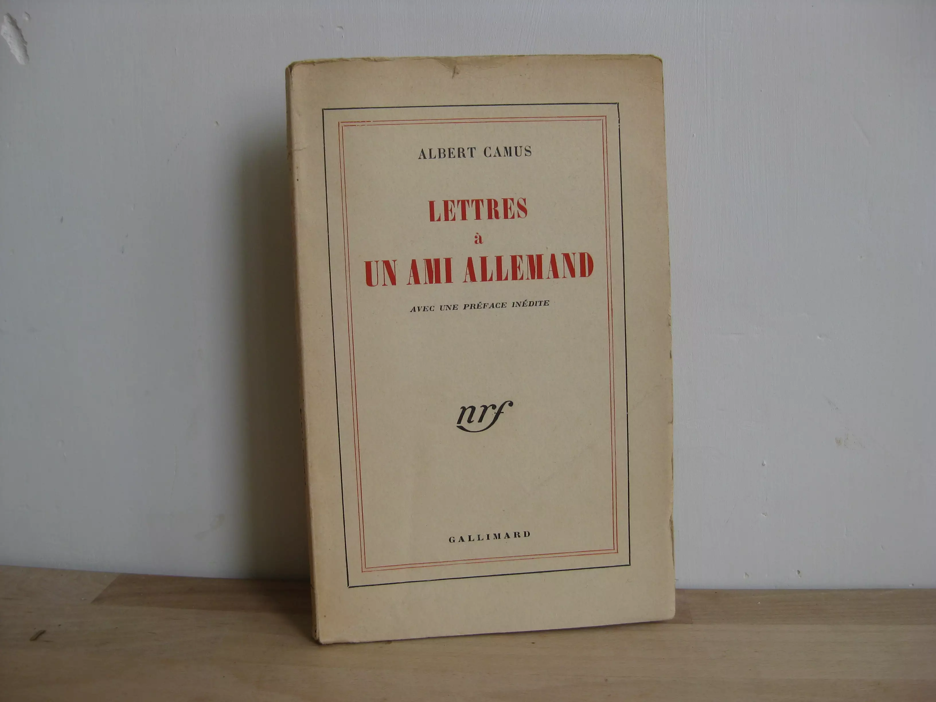 Lettres à un ami allemand, Camus