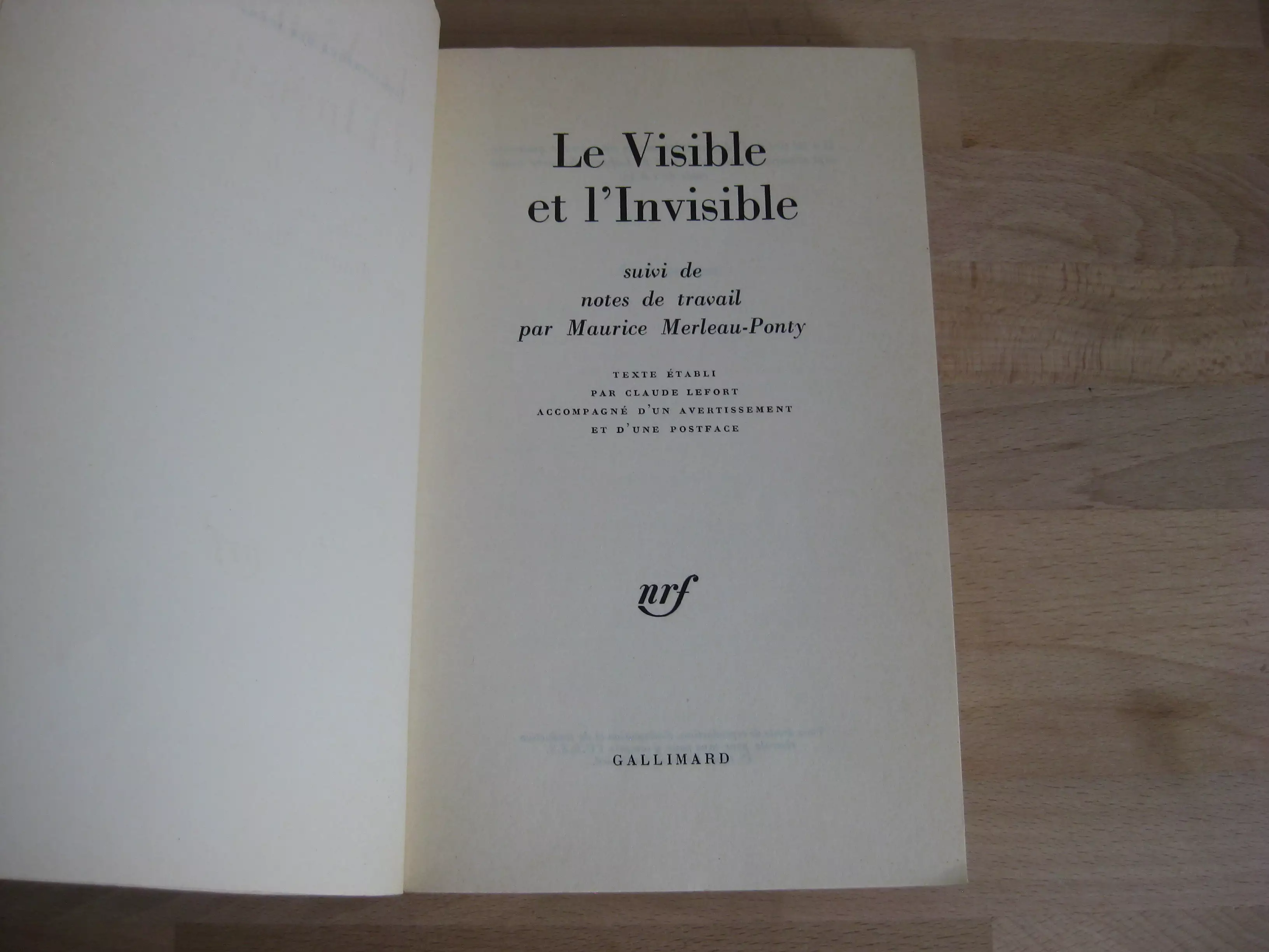 Merleau-Ponty, Le visible et l’invisible