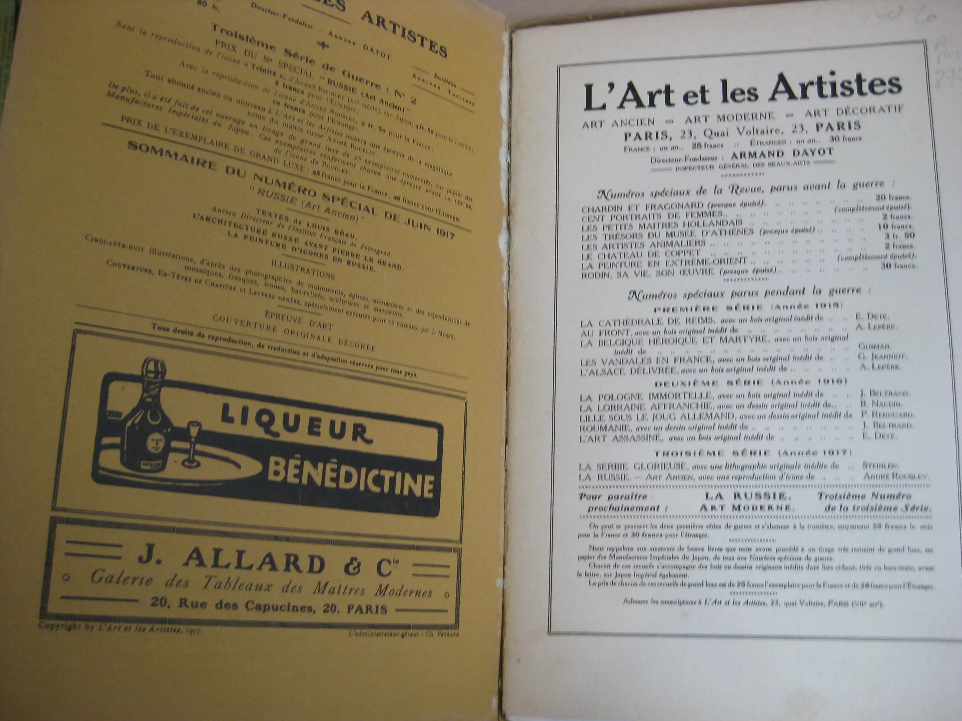 Russie. Art ancien. L’Art et les artistes, revue d’art ancien et moderne