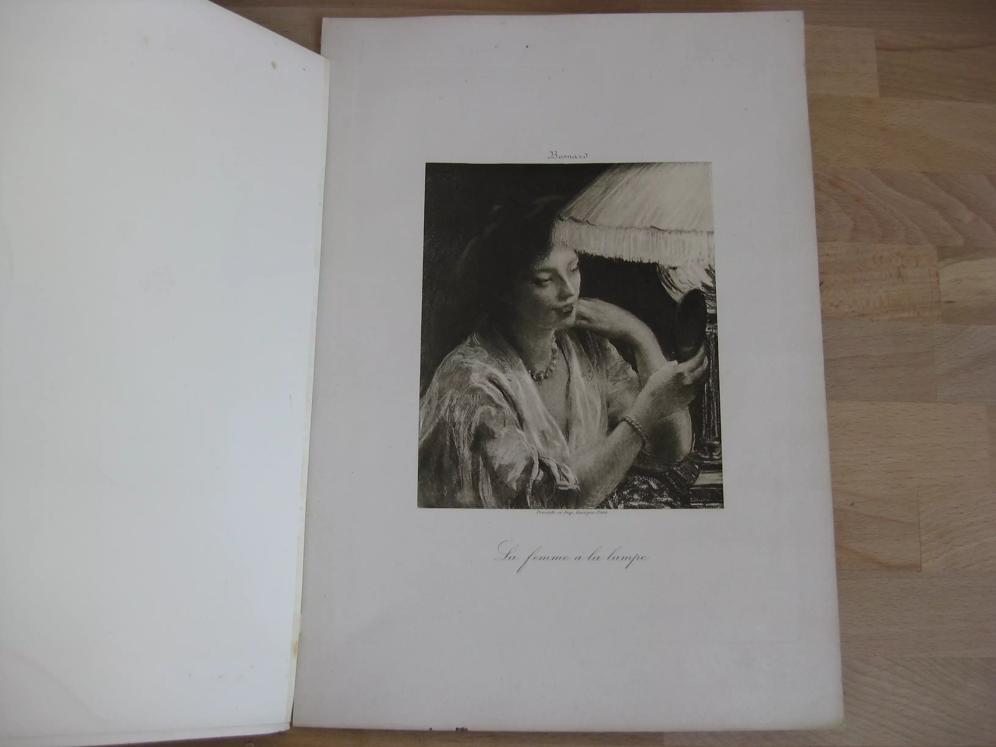 Besnard, La femme à la lampe, Procédé et Imp. George Petit