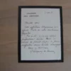 Billet autographe - Joseph-Gaston Pourquery de Boisserin