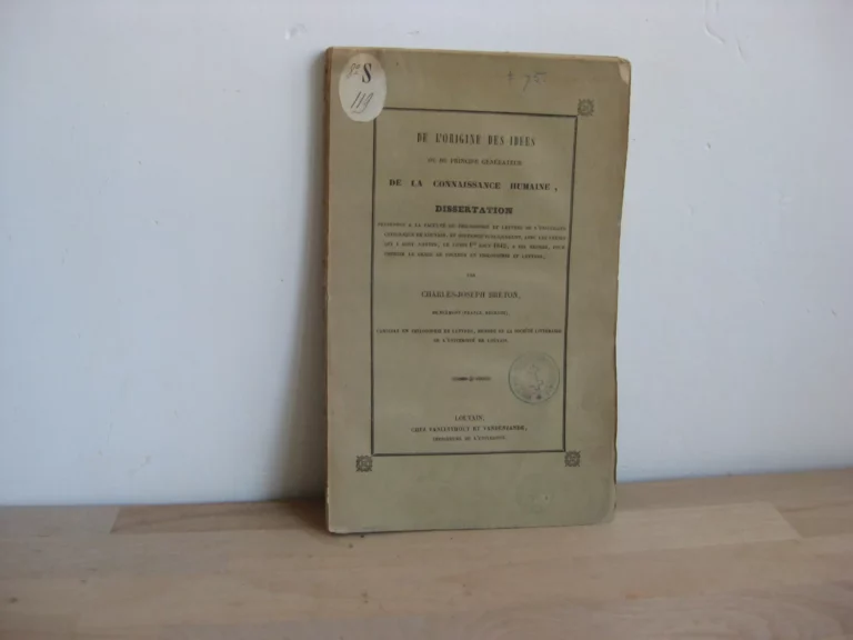 De l’origine des idées - Charles-Joseph Breton