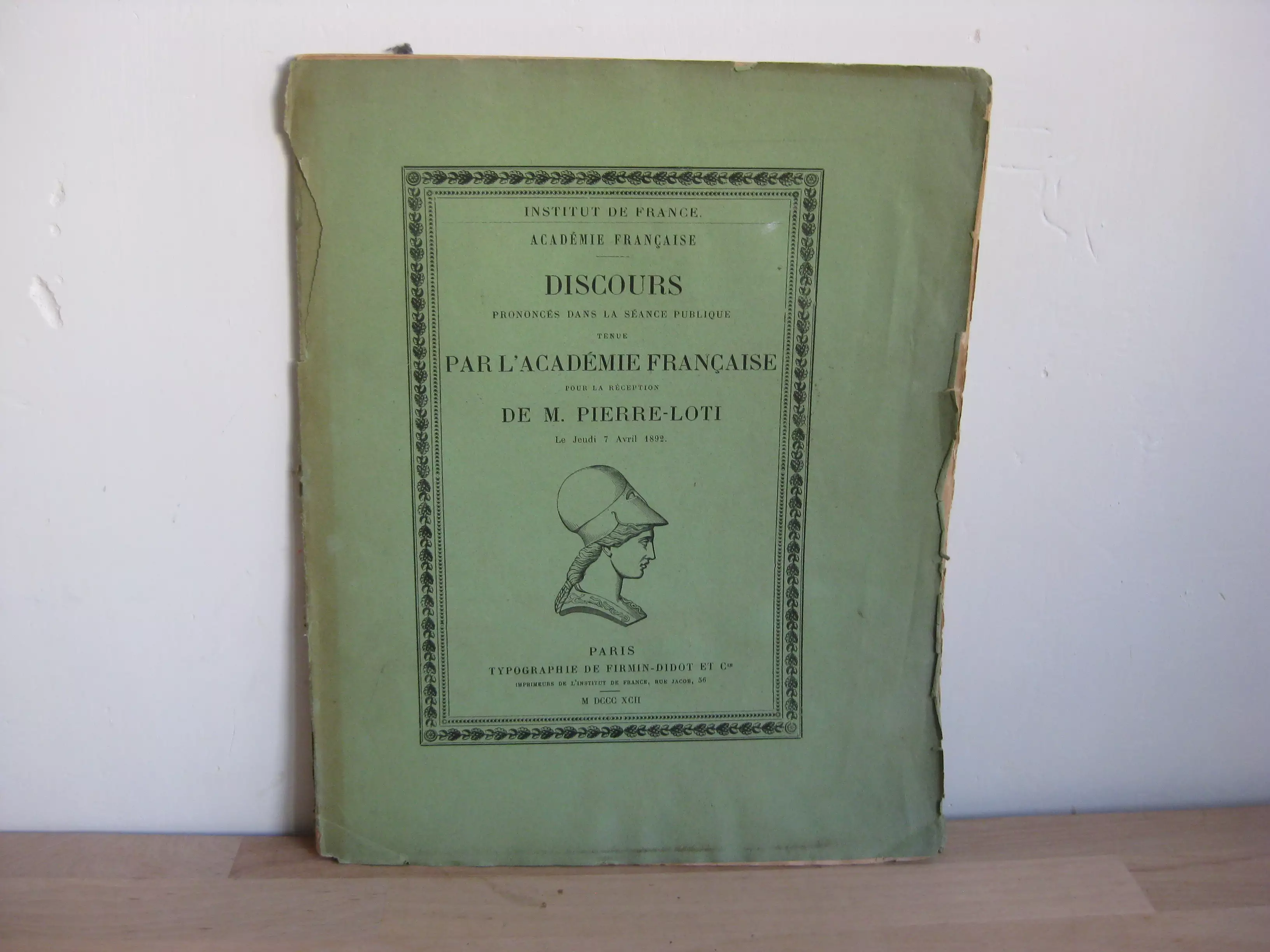 Discours prononcés dans la séance publique tenue par l'académie française pour la réception de Pierre Loti.