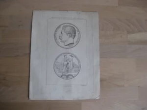 Gravure - Médaille décernée à Jules Anspach