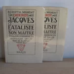 Jacques le fataliste et son maître, 2 tomes