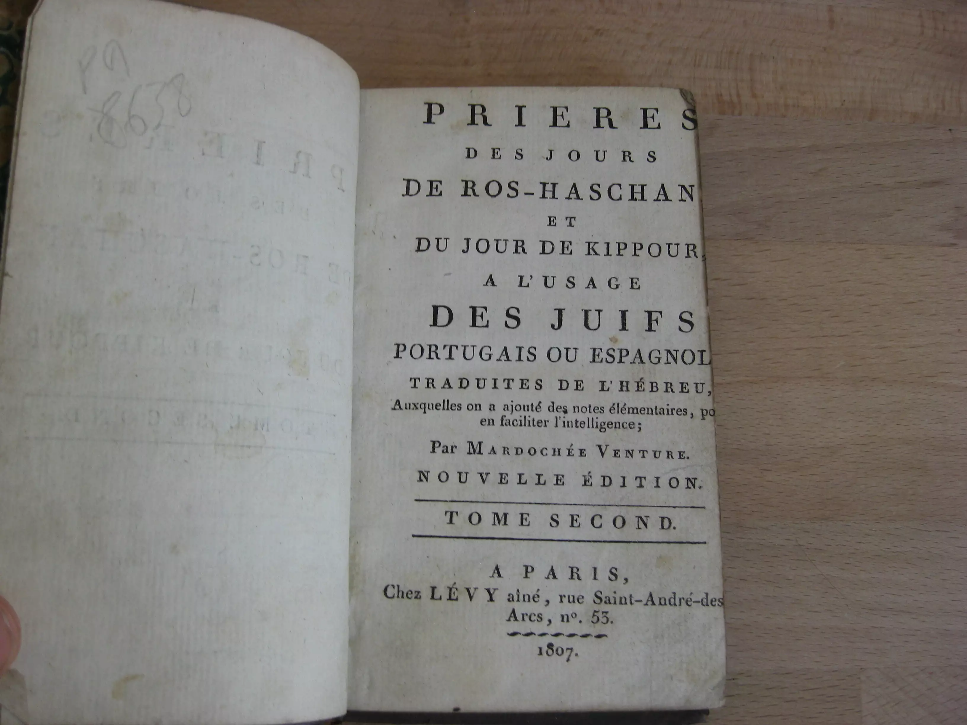 Prières des Jours de Ros-Haschana et du Jour de Kippour