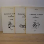 Dictionnaire technique de l'estampe, 3 volumes, complet